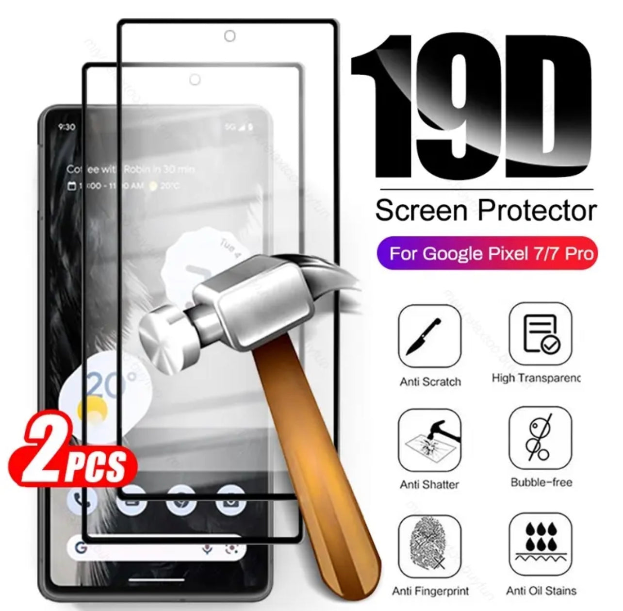 Yamizoo Branded Premium 9H Clear ShatterProof Glass Screen Protector- 2pcs for Google Pixel 7/7Pro - Super Savings Technologies Co.,LTD Yamizoo Branded Premium 9H Clear ShatterProof Glass Screen Protector- 2pcs for Google Pixel 7/7Pro - Super Savings Technologies Co.,LTD